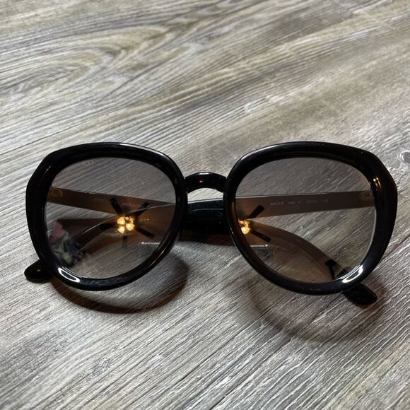 Jimmy Choo Women's Black MACE/S NS8/IC Plastic Frame Sunglasses sz 53-21-145 - Picture 2 of 12